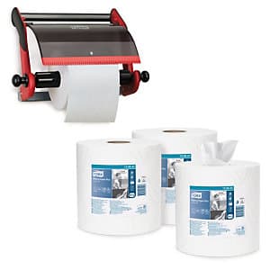 Support mural pour rouleau de nettoyage avec 12 rouleaux d'essuyage, pour largeur de la roulette 235 mm