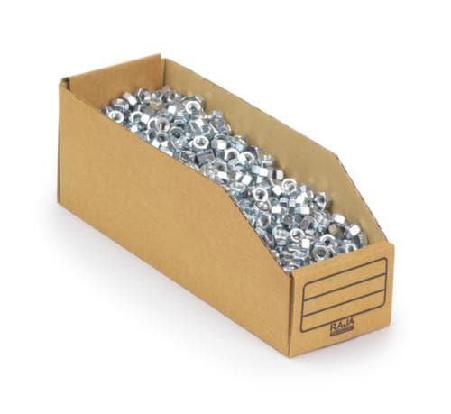 bac compartimentable en carton, profondeur 301 mm, marron