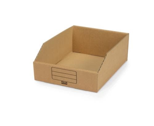 bac compartimentable en carton, profondeur 323 mm, marron