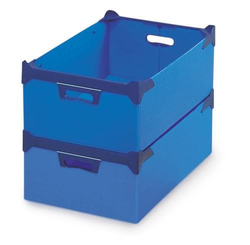 Caisse gerbable, bleu, capacité 36 l