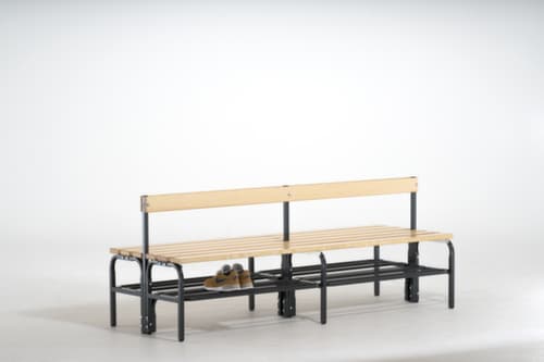 Sypro Banc vestiaire avec lames en bois