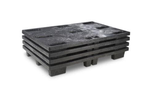 Palette gerbable plastique avec 9 pieds