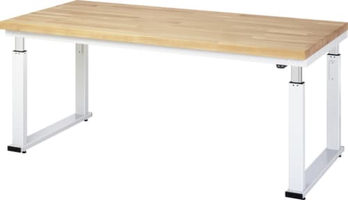RAU Établi à hauteur réglable électriquement adlatus 600, RAL7035 gris clair