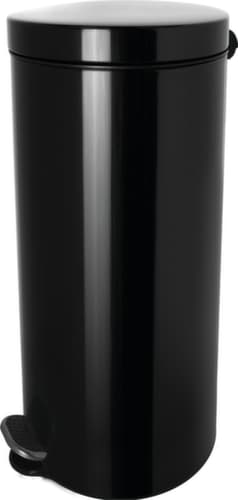 helit Poubelle à pédale antibactérienne the knight, 30 l, noir
