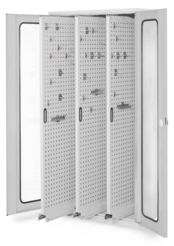 Kappes Armoire verticale RasterPlan®, 3 extensions, RAL7035 gris clair/RAL7035 gris clair