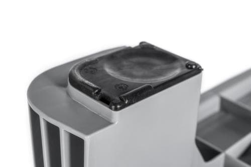 Grand conteneur à fond renforcé, capacité 535 l, gris, 4 pieds