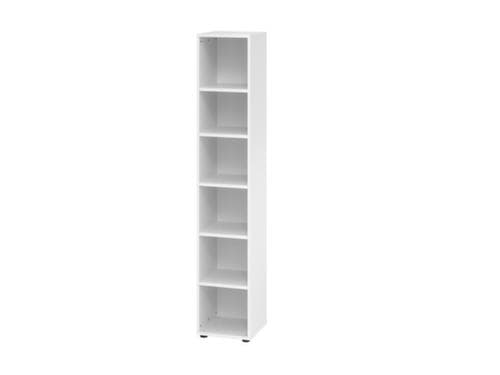 Rayonnage de bureau 9Y, largeur 400 mm, 6 HC, blanc