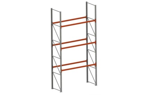 META Rayonnage à palettes MULTIPAL pour 12 palettes, largeur 2870 mm, 4 niveaux de stockage