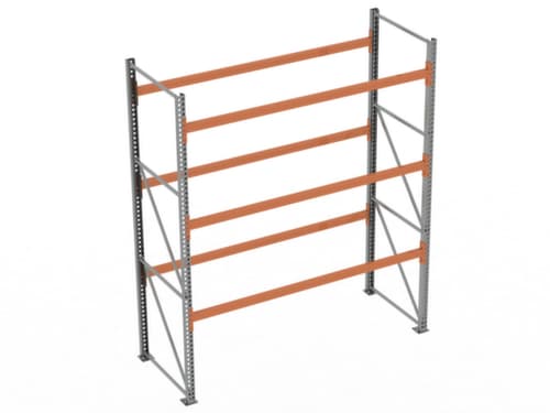 META Rayonnage à palettes MULTIPAL pour 12 palettes, largeur 2870 mm, 4 niveaux de stockage
