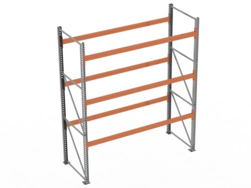 META Rayonnage à palettes MULTIPAL pour 12 palettes, largeur 2870 mm, 4 niveaux de stockage