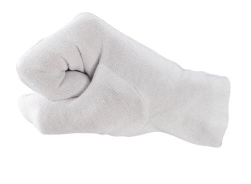 Gants de protection non pelucheux en coton, blancs, respirants