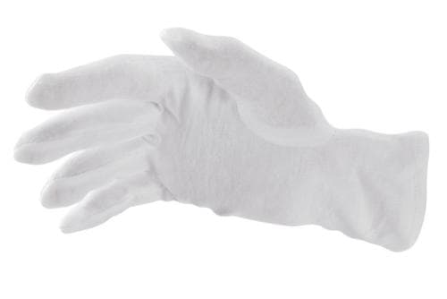 Gants de protection non pelucheux en coton, blancs, respirants