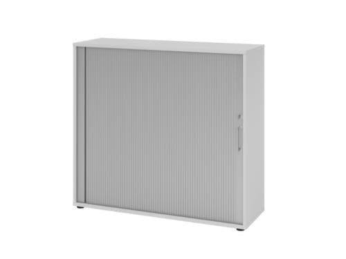 Armoire à rideaux transversaux 9Y, 3 hauteurs des classeurs, gris/argent