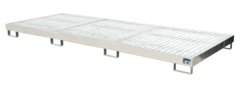 Bac de rétention avec caillebotis,pour fût 10 x 200 litres