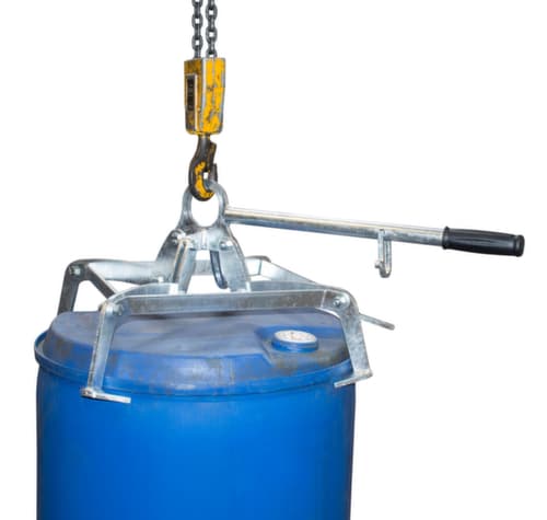 Bauer Pince à fûts pour fûts de 120/220 litres pour fûts en plastique, charge vertical