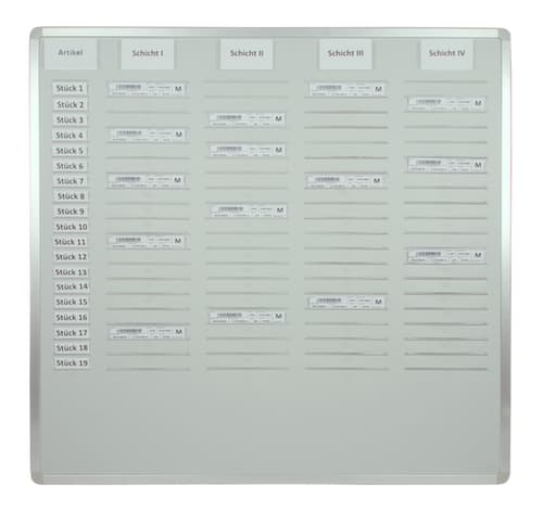 EICHNER Tableau de planification Orga-Easy, gris clair