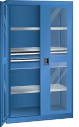 LISTA Armoire à portes battantes pour charges lourdes, 2 tiroir(s)
