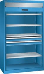 LISTA Armoire à rideaux pour charges lourdes, hauteur x largeur x profondeur 1950 x 1100 x 641 mm