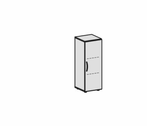 Gera Armoire à portes battantes Milano, 3 hauteurs des classeurs, blanc/blanc