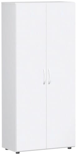 Gera Armoire à portes battantes Milano, 5 hauteurs des classeurs, blanc/blanc