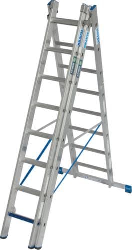Krause échelle polyvalente STABILO® Professional +S, 3 x 8 échelons et marches profilés antidérapants