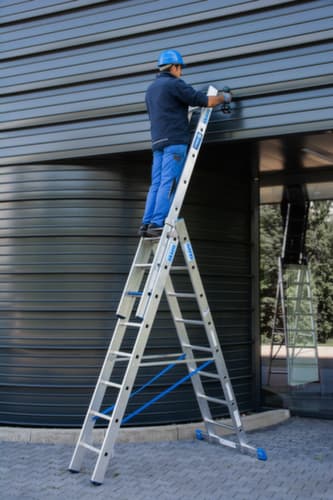 Krause échelle polyvalente STABILO® Professional +S, 3 x 8 échelons et marches profilés antidérapants