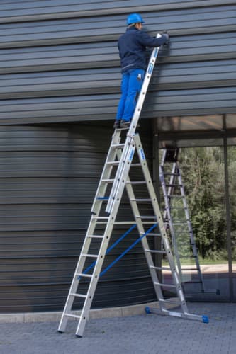 Krause échelle polyvalente STABILO® Professional +S, 3 x 10 échelons et marches profilés antidérapants