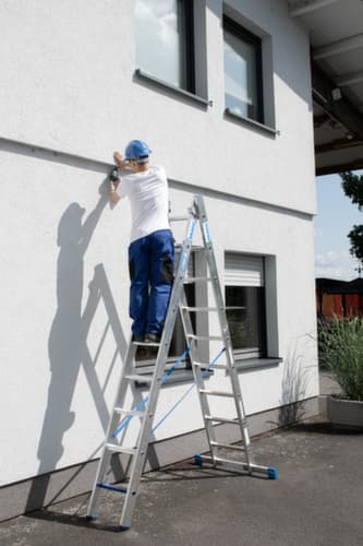 Krause Échelle polyvalente STABILO® Professional +S avec échelons et marches, 2 x 9 échelons et marches profilés antidérapants