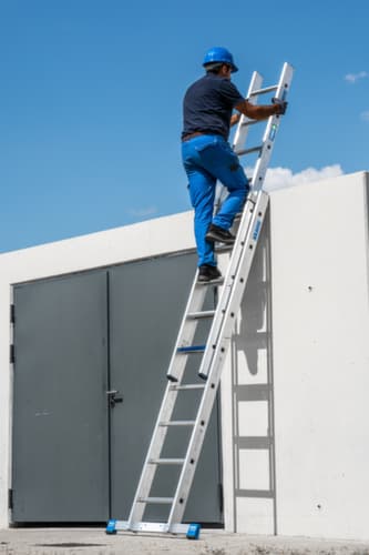 Krause Échelle coulissante STABILO® Professional +S avec échelons et marches