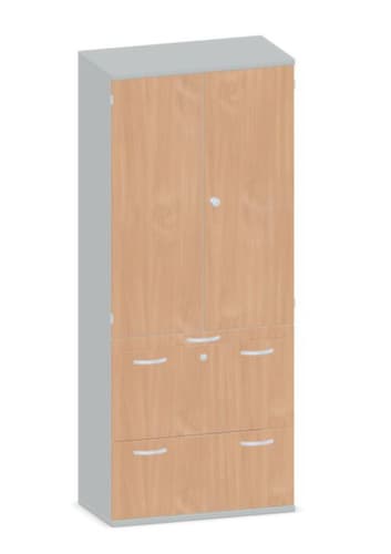 Gera Armoire combinée Pro, 3 hauteurs des classeurs