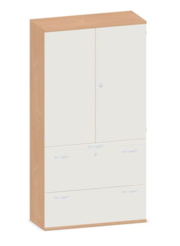 Gera Armoire combinée Pro, 3 hauteurs des classeurs