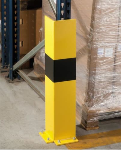 Butée de protection en jaune/noir pour angles et montants, hauteur 800 mm