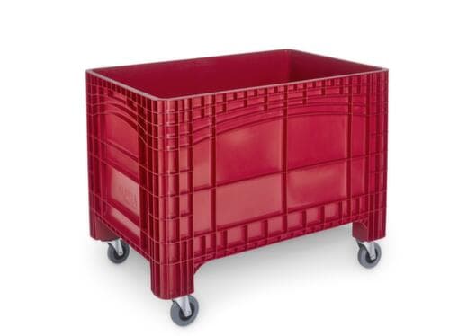 Grands conteneurs, capacité 535 l, rouge, 4 roulettes pivotantes