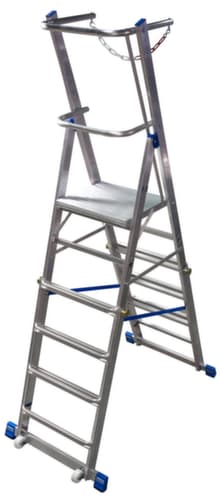 Krause Escabeau grande hauteur télescopique roulant STABILO® Professional
