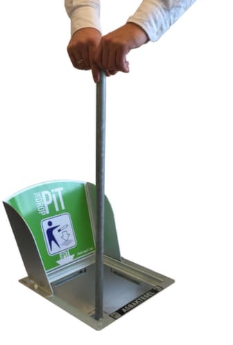 Cendrier de sol DropPit Comfort Classic avec plaque arrière