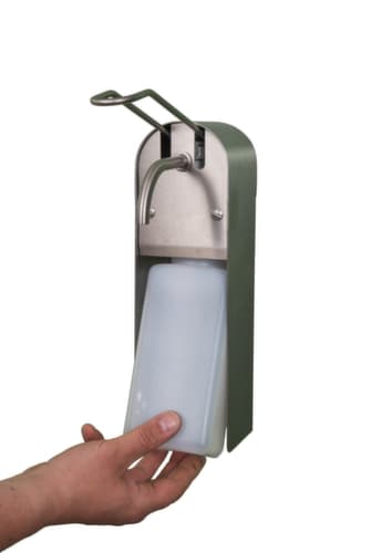 Distributeur de savon et de désinfectant, avec levier de bras