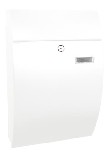 Boîte aux lettres murale Geronan avec badge, blanc mat
