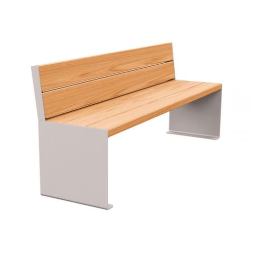 Banc Kube avec piètement à panneaux