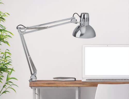 MAUL lampe de bureau professionnelle MAULstudy chrome au design rétro, chrome
