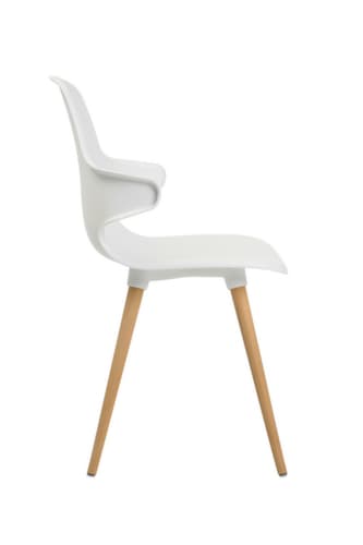 Topstar Siège visiteur T2020 avec accoudoirs, assise blanc, piètement 4 pieds