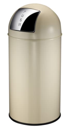 Poubelle antifeu EKO Pushcan, 40 l, crème