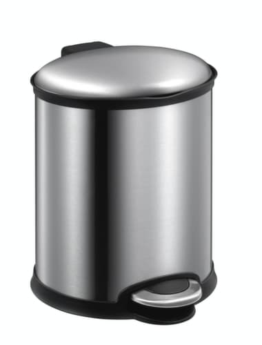 Poubelle à pédale EKO Ellipse en acier inoxydable brossé, 6 l