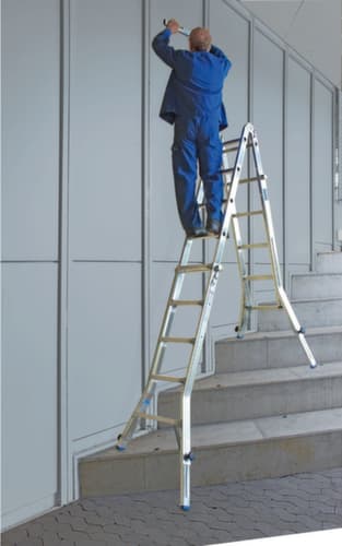 Krause Échelle télescopique polyvalente en quatre parties STABILO® Professional, 4 x 5 échelons profilés