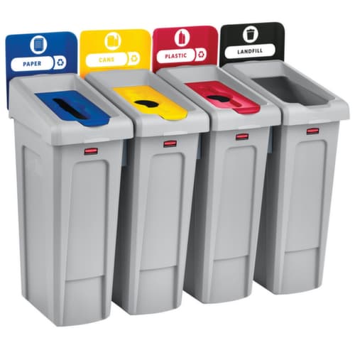 Rubbermaid Poubelle Slim Jim® Starter, 87 l, gris
