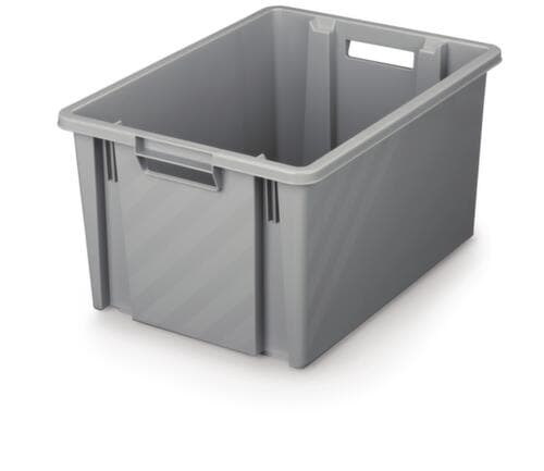 Bac gerbable emboîtable, gris, capacité 54 l