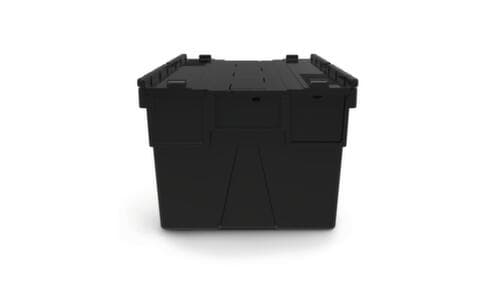 Conteneurs consignés Euronorm recyclés + scellables, capacité 52 l, Couvercle à charnière en 2 parties