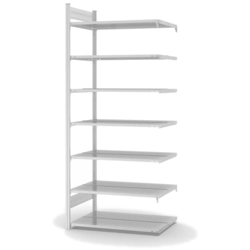 hofe Porte-documents sans vis Zone de fixation pour une utilisation des deux côtés, 7 tablettes, RAL7035 gris clair