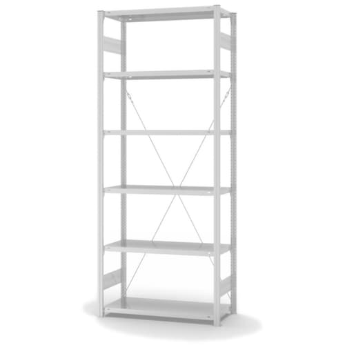 hofe système de rayonnages sans vis de conception standard, hauteur x largeur x profondeur 2500 x 1060 x 435 mm, 6 tablettes