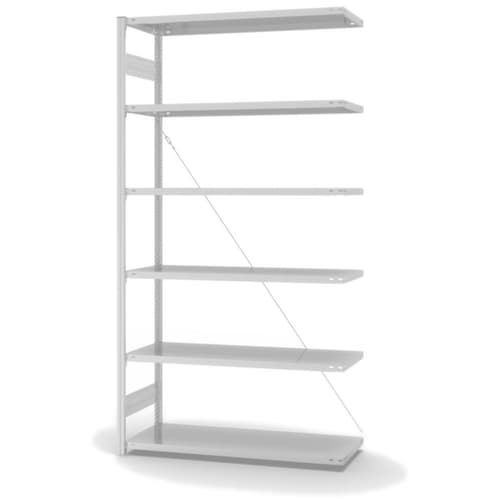 hofe système de rayonnages sans vis de conception standard, hauteur x largeur x profondeur 2500 x 1310 x 535 mm, 6 tablettes