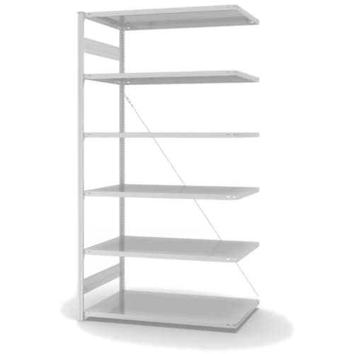 hofe système de rayonnages sans vis de conception standard, hauteur x largeur x profondeur 2500 x 1310 x 835 mm, 6 tablettes